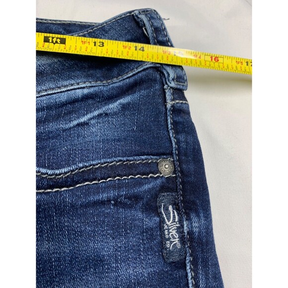 Silver Jeans Womens Size 28 x 22.5 Blue Suki Capri Low Rise Denim Stretch - Picture 4 of 10